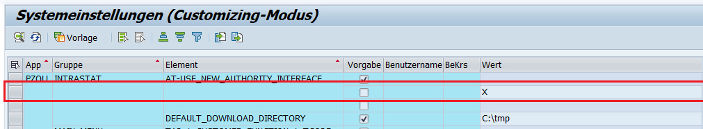 SAP Customizing der prodata Software pZoll Intrastat